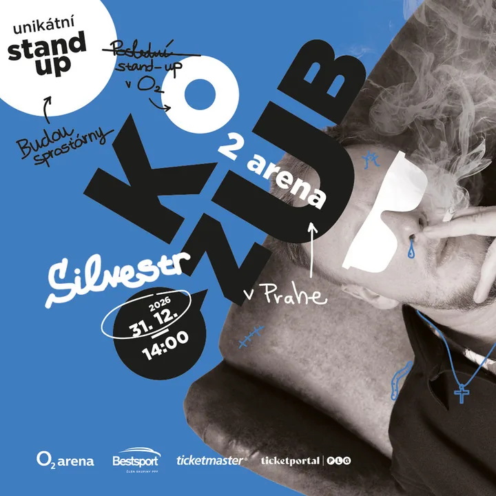 Plakát: Štěpán Kozub – silvestrovský stand-up, 31. 12. 2026 ve 14:00, O2 arena Praha